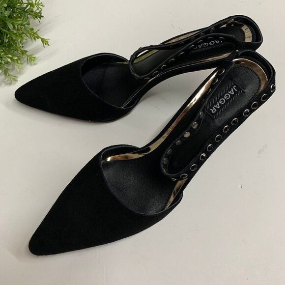 Jaggar Opulent Pointed Toe Studded Pumps Mules - Picture 4 of 12